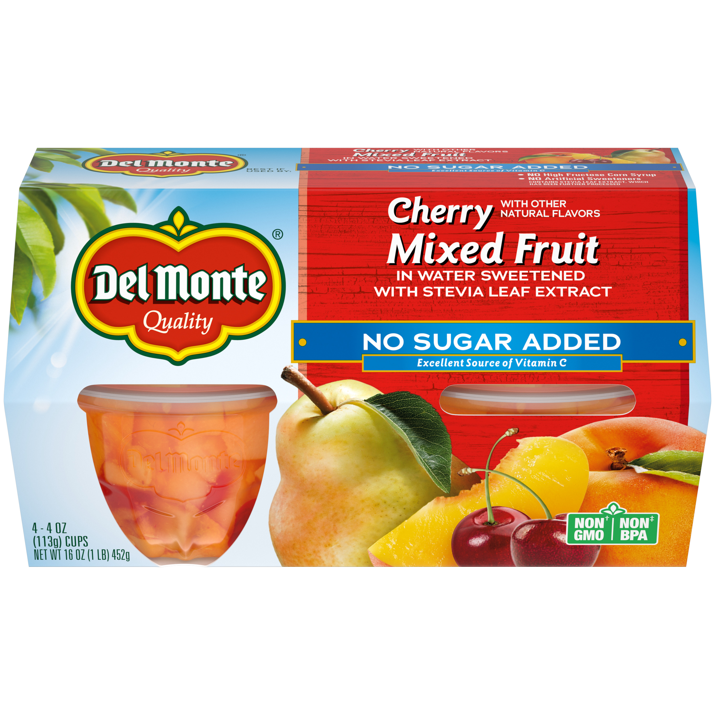 Cherry Mixed Fruit Cup® Snacks - No Sugar Added | Del Monte®